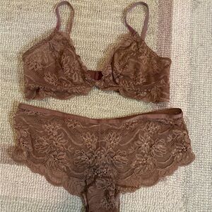 Free People Lace Lover Bralette and Panty Set XS